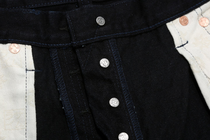 Samurai Jeans S0510XX-BOB Black on Blue 15oz selvedge denim regular straight fit made in Japan buttons under side