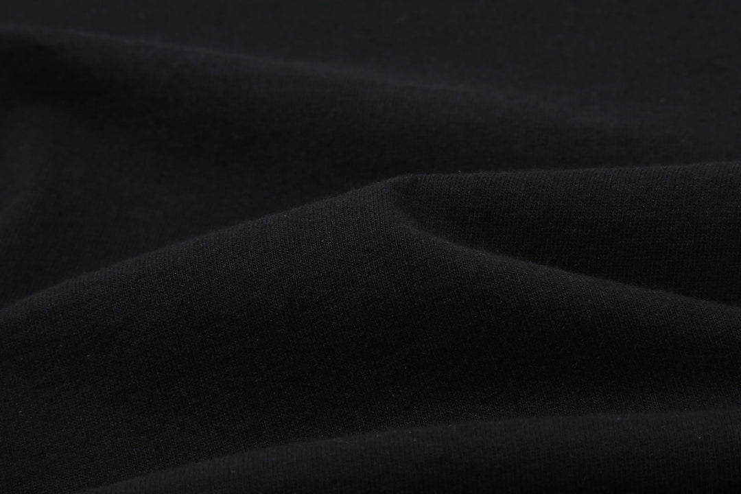 Attractions x MASA SCULP AM0001 Black Cat Pocket T-Shirt Black – Cotton Jersey Fabric Texture