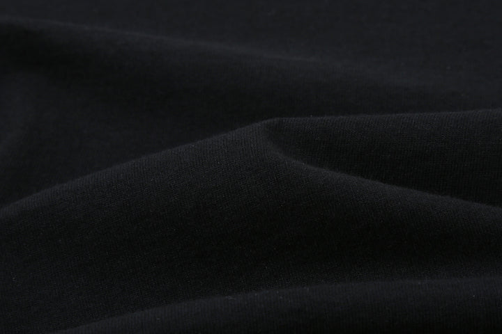 Attractions x MASA SCULP AM0001 Black Cat Pocket T-Shirt Black – Cotton Jersey Fabric Texture