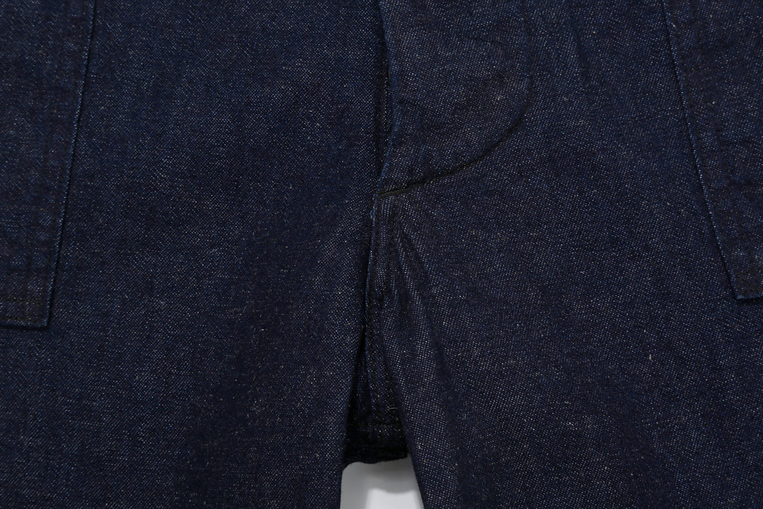 Boncoura Cotton Linen Indigo Denim Baker Pants – Crotch Seam
