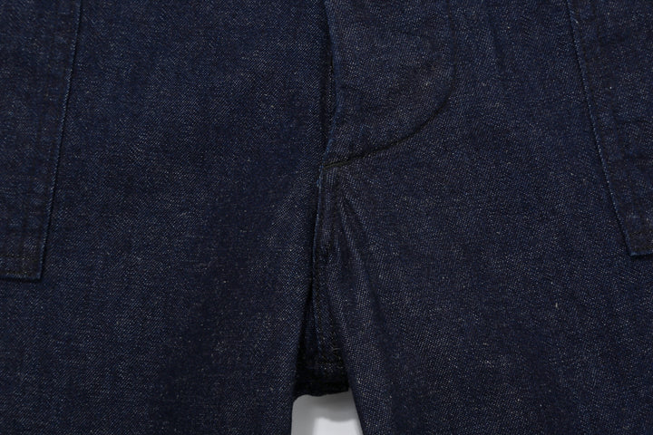 Boncoura Cotton Linen Indigo Denim Baker Pants – Crotch Seam