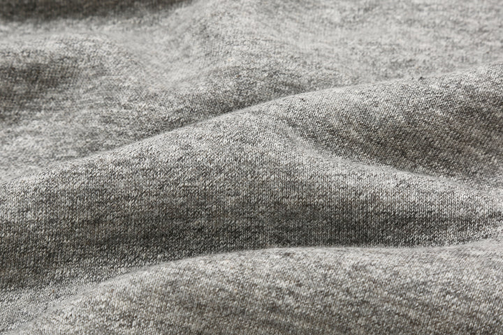 Warehouse 468 high neck loopwheel sweatshirt mock neck made in Japan vintage style grey fabric close up