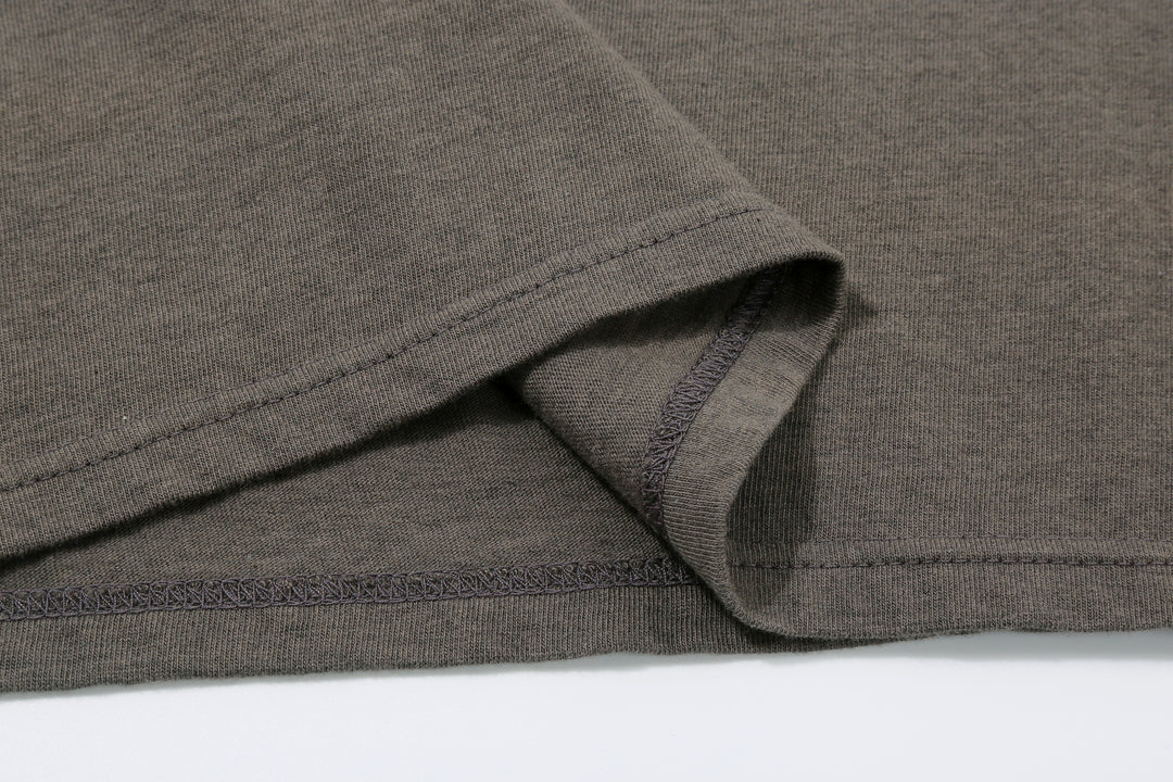 Deluxeware MTM-00 7.5oz “Wood Grain” Loopwheeled Pocket T-Shirt Made in Japan Heather Grey Hem