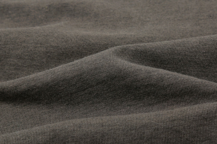 Deluxeware MTM-00 7.5oz “Wood Grain” Loopwheeled Pocket T-Shirt Made in Japan Fabric Close Up