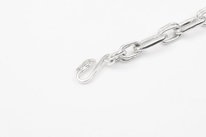 Moto BR-03 handmade chain bracelet eagle silver K18 gold accent Japan handcrafted bracelet hook