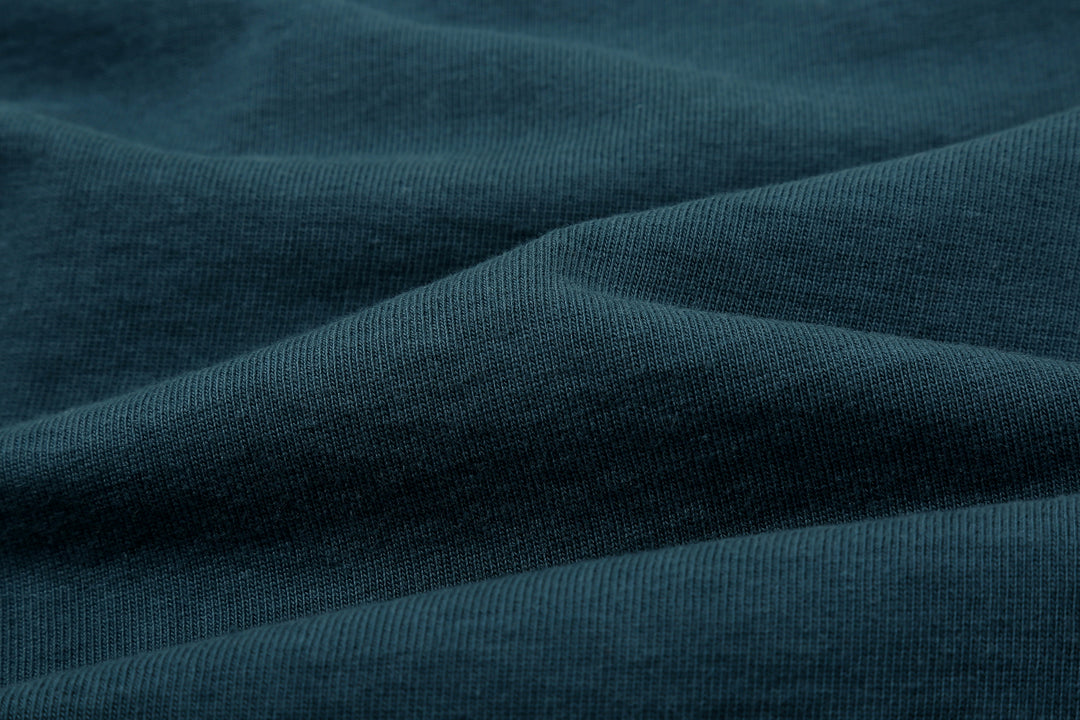 Deluxeware DXTS-00 12.5oz loopwheeled t-shirt made in Japan ultra heavyweight crew neck fabric close up