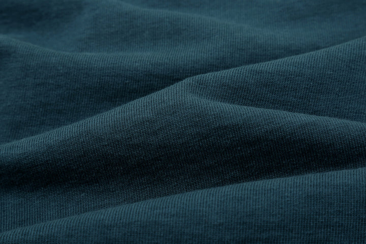 Deluxeware DXTS-00 12.5oz loopwheeled t-shirt made in Japan ultra heavyweight crew neck fabric close up