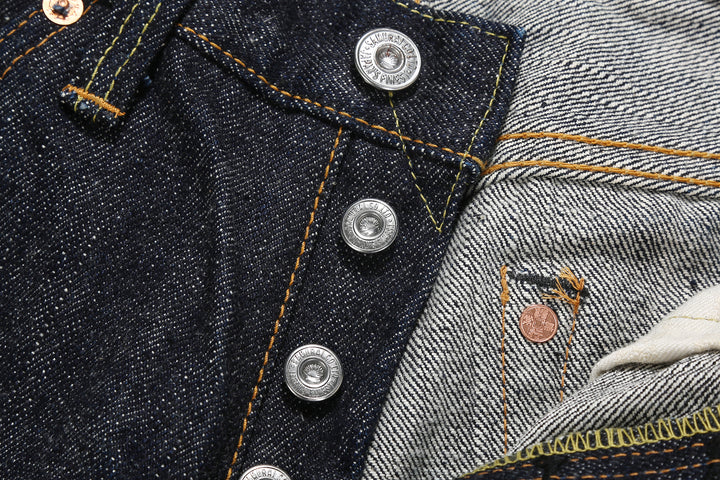 Samurai Jeans S511XX 19oz Kiwami selvedge denim slim tapered fit buttons