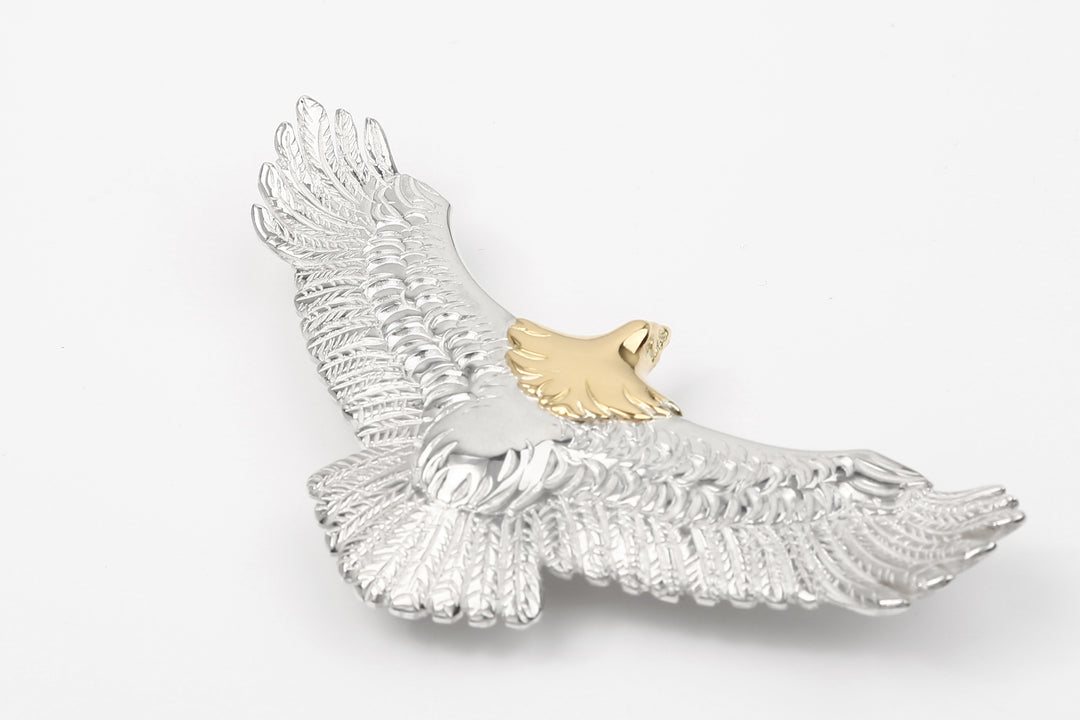 Moto EG-01 eagle silver pendant K18 gold accent native style Japan handcrafted jewelry wing