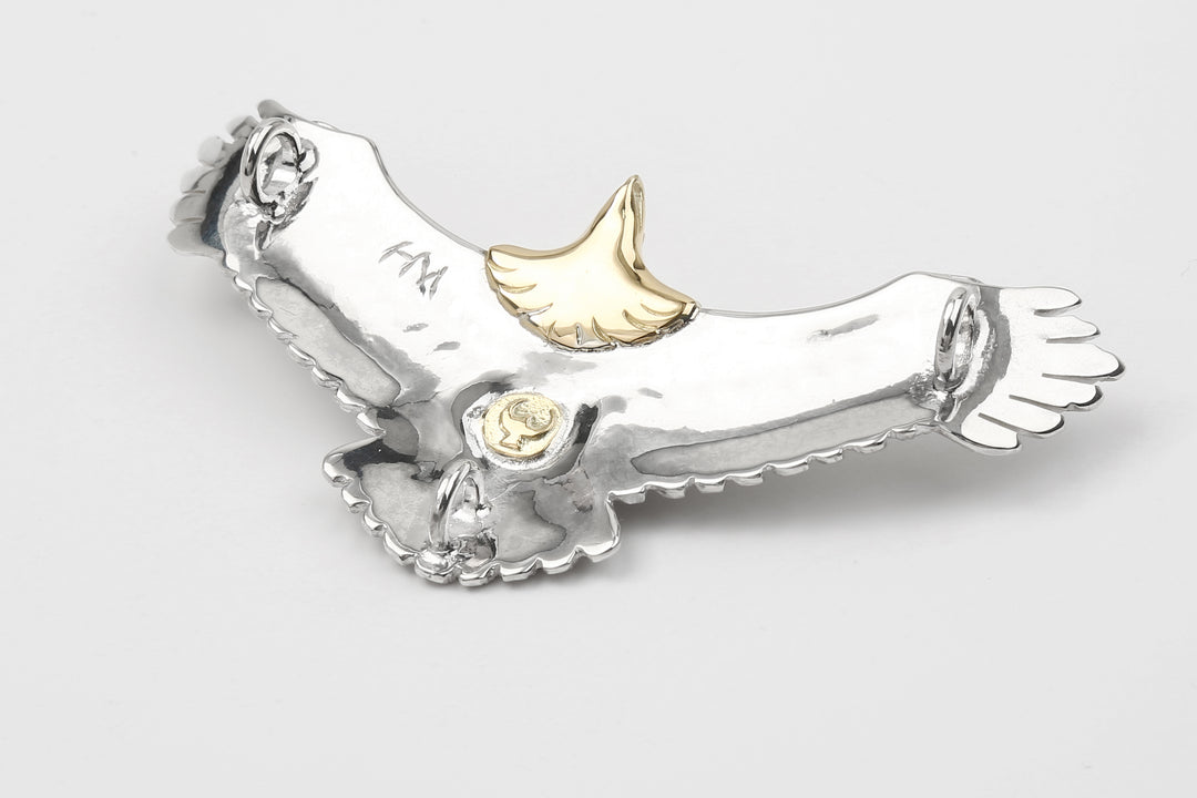Moto Hideo Motoike EG-01 Eagle Pendant with K18 Gold Accent – Large