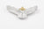 Moto EG-02 eagle silver pendant medium K18 gold accent native style Japan handcrafted jewelry back view