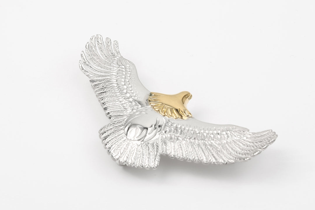 Moto EG-02 eagle silver pendant medium K18 gold accent native style Japan handcrafted jewelry wing
