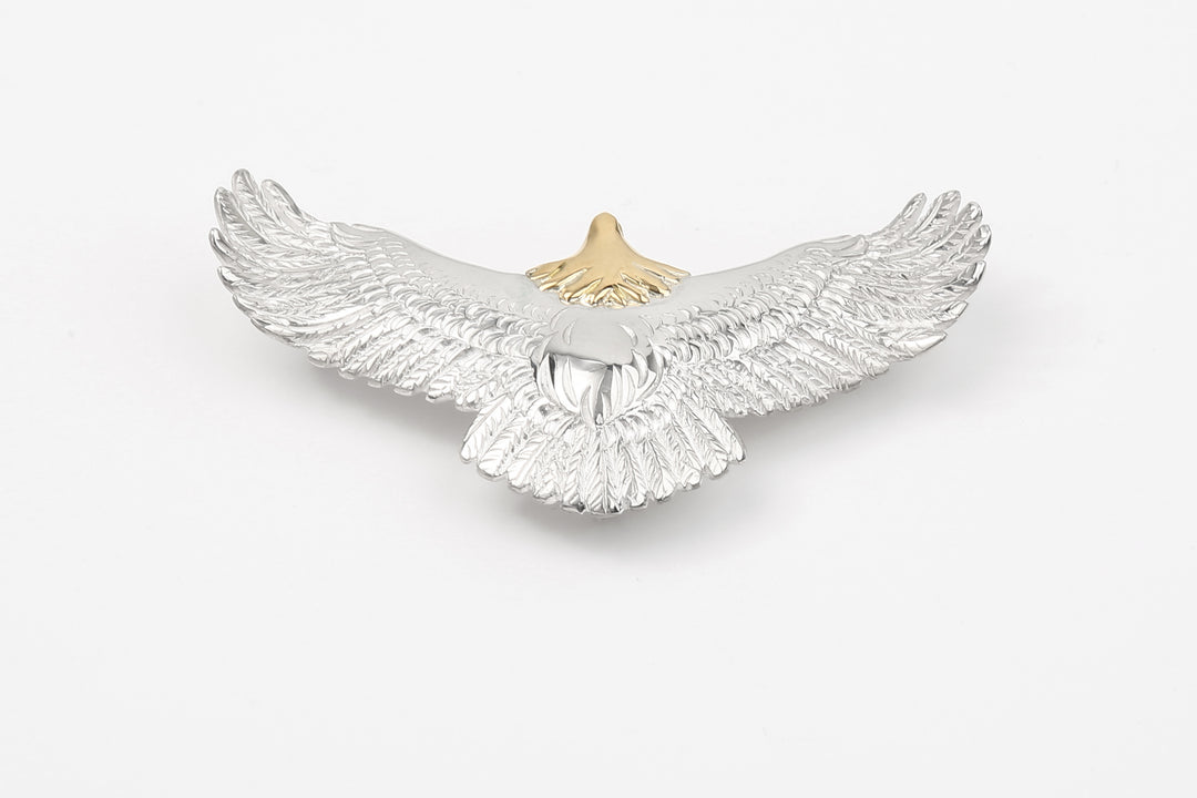 Moto Hideo Motoike EG-03 Eagle Pendant with K18 Gold Accent – Small full view tail