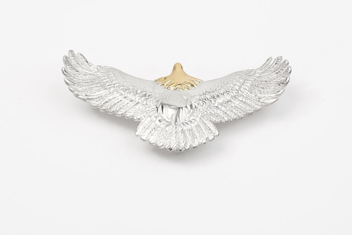 Moto Hideo Motoike EG-03 Eagle Pendant with K18 Gold Accent – Small full view tail