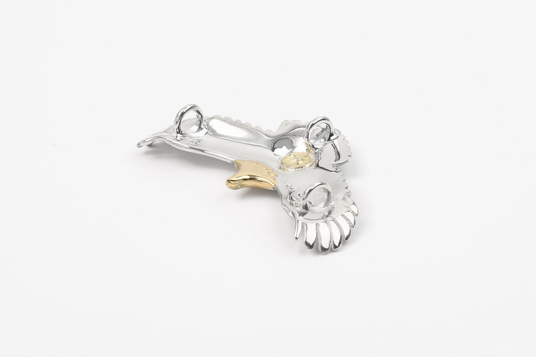 Moto Hideo Motoike EG-03 Eagle Pendant with K18 Gold Accent – Small full view back side