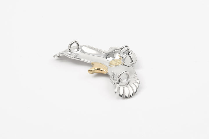 Moto Hideo Motoike EG-03 Eagle Pendant with K18 Gold Accent – Small full view back side