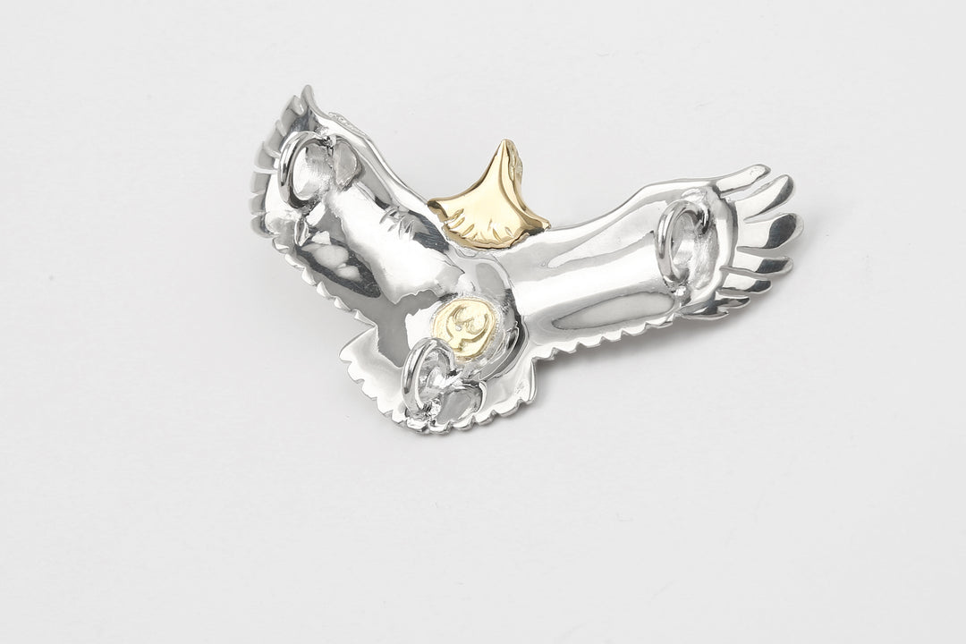 Moto Hideo Motoike EG-03 Eagle Pendant with K18 Gold Accent – Small full view K18 gold Accent