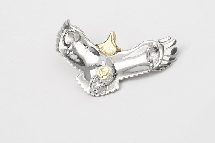 Moto Hideo Motoike EG-03 Eagle Pendant with K18 Gold Accent – Small full view K18 gold Accent