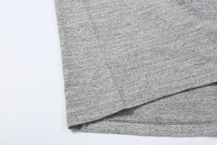 Warehouse Lot 4601 Shadow Border Slub Yarn Henley T-Shirt Made in Japan Grey Hem