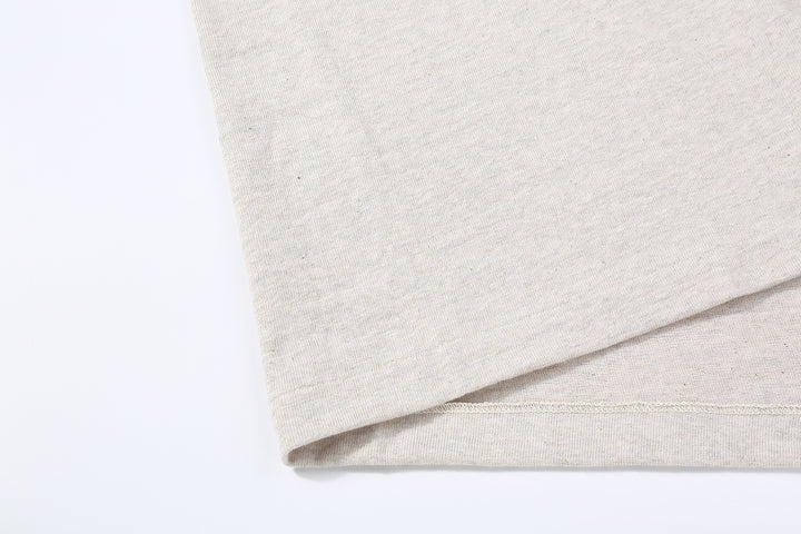 Warehouse Lot 4601 Shadow Border Slub Yarn Henley T-Shirt Made in Japan Oatmeal Hem