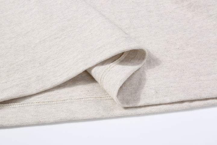 Warehouse Lot 4601 Shadow Border Slub Yarn Henley T-Shirt Made in Japan Oatmeal Hem Stitch