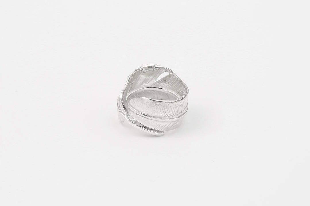 Moto Hideo Motoike RG-01 Kazekiri Feather Ring with K18 Gold Accent full view_6