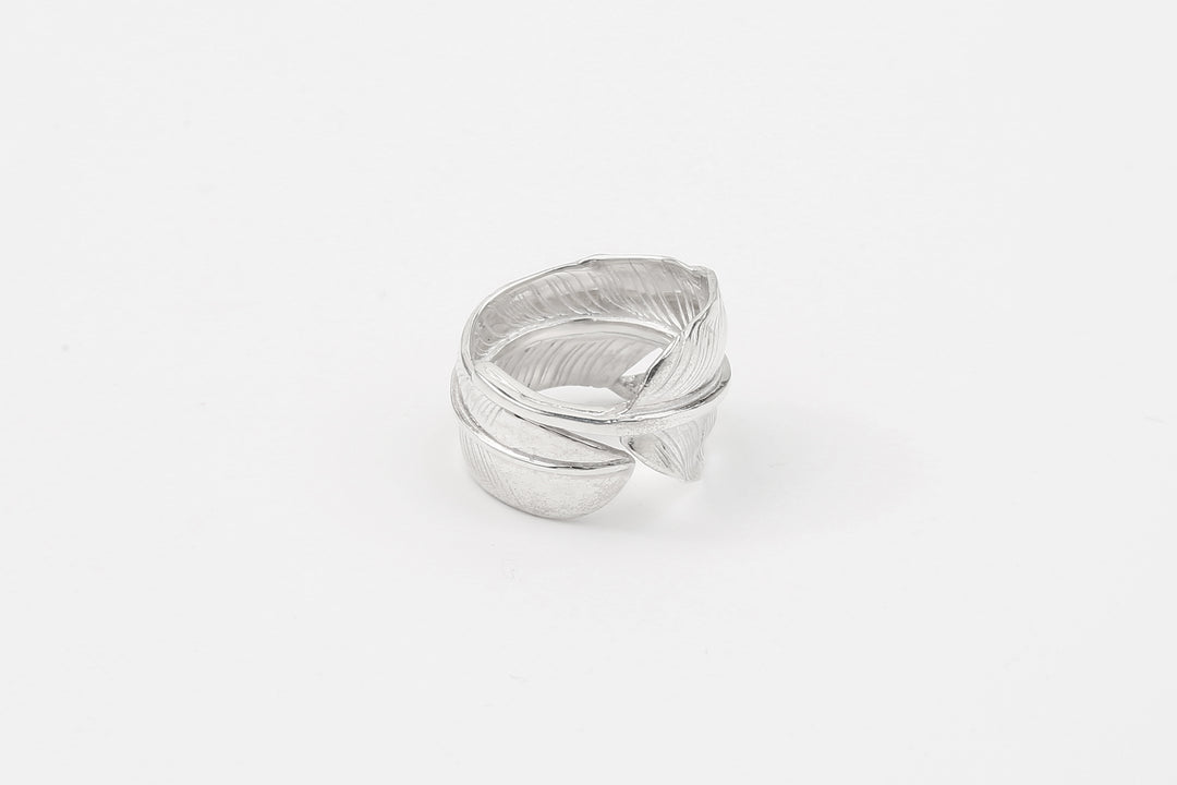 Moto Hideo Motoike RG-01 Kazekiri Feather Ring with K18 Gold Accent full view_7