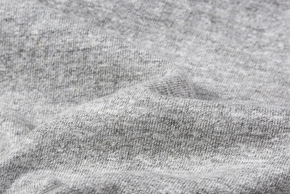 Warehouse Lot 4601 Shadow Border Slub Yarn Pocket T-Shirt Grey Made in Japan Fabric Close Up