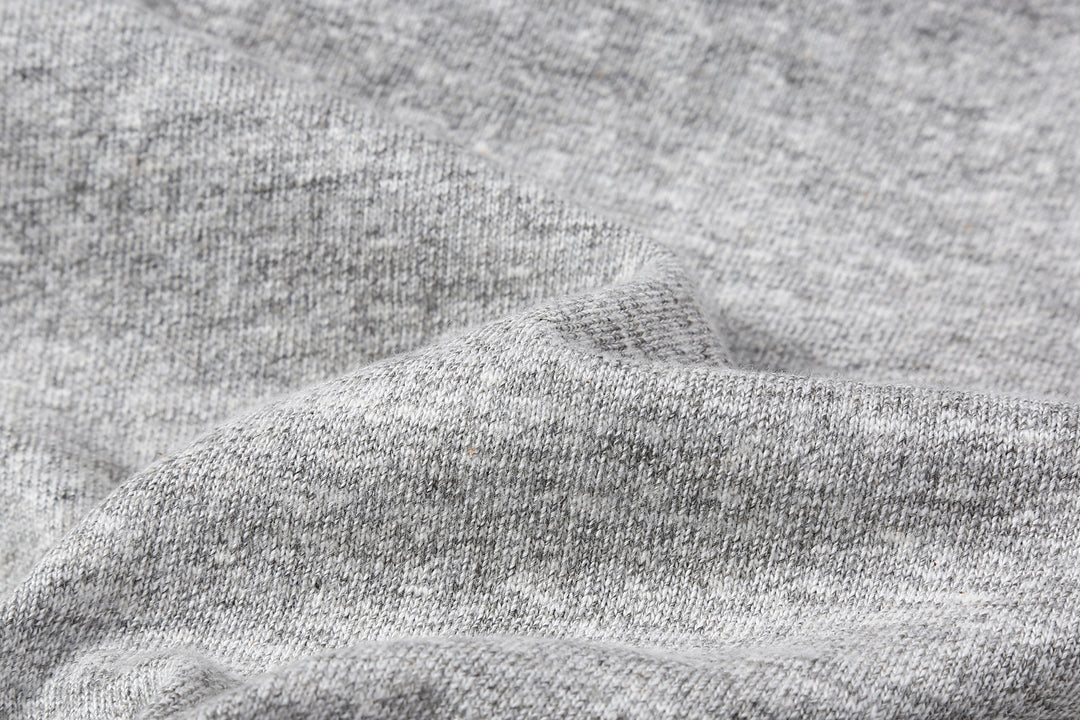 Warehouse Lot 4601 Shadow Border Slub Yarn Pocket T-Shirt Grey Made in Japan Fabric Close Up