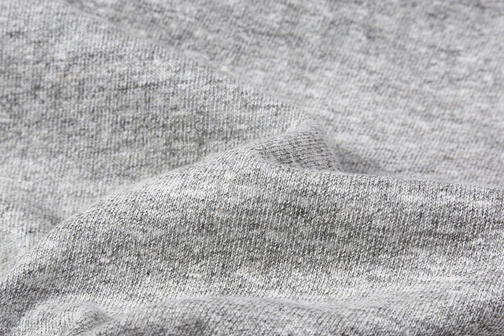 Warehouse Lot 4601 Shadow Border Slub Yarn Pocket T-Shirt Grey Made in Japan Fabric Close Up