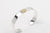 Moto BC-01G eagle silver bangle K18 gold accent native style handmade bracelet Japan close up