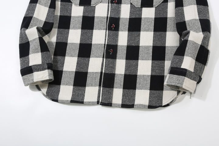 Warehouse Lot 3104 selvedge flannel shirt long sleeve check pattern made in Japan cotton hem