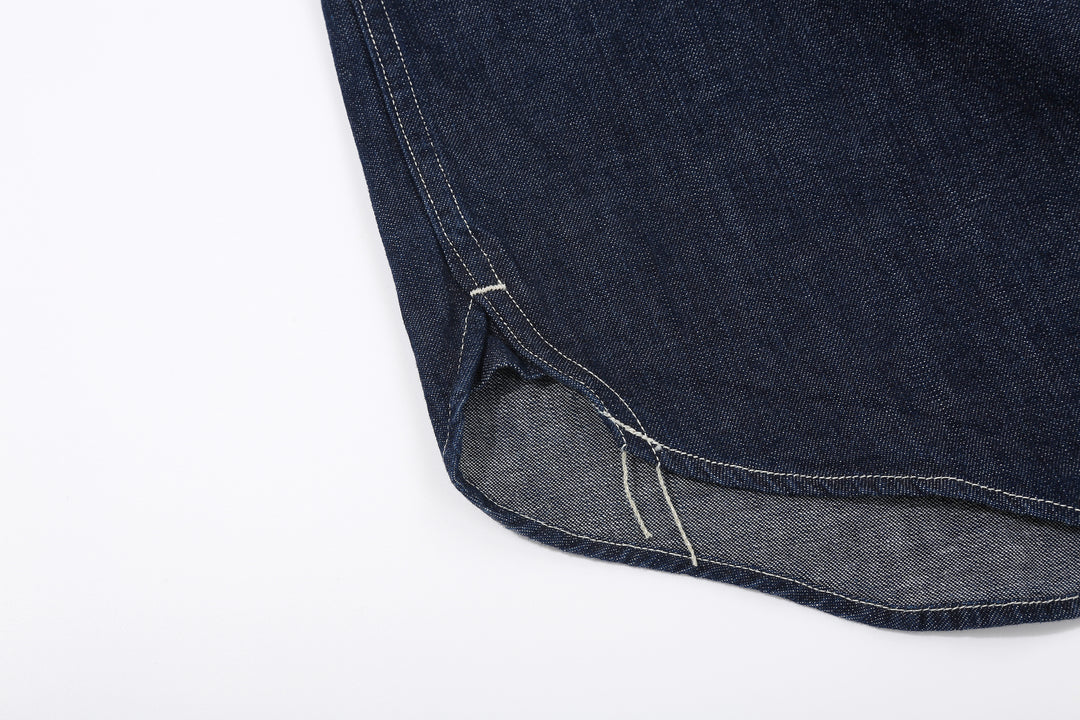 Freewheelers 2623002 Birner 8.5oz Indigo Denim Mechanic Shirt – Side Hem Gusset