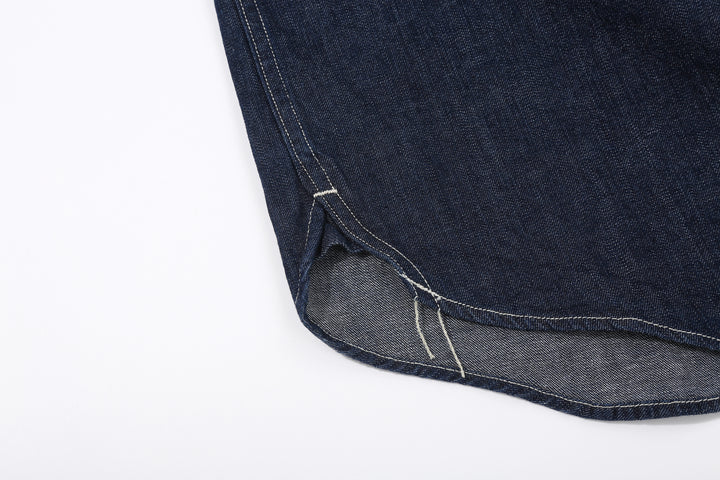 Freewheelers 2623002 Birner 8.5oz Indigo Denim Mechanic Shirt – Side Hem Gusset