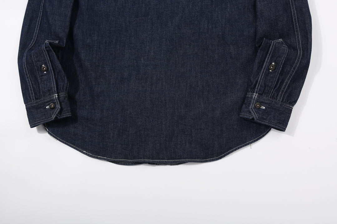 Freewheelers 2623002 Birner 8.5oz Indigo Denim Mechanic Shirt – Curved Back Hem