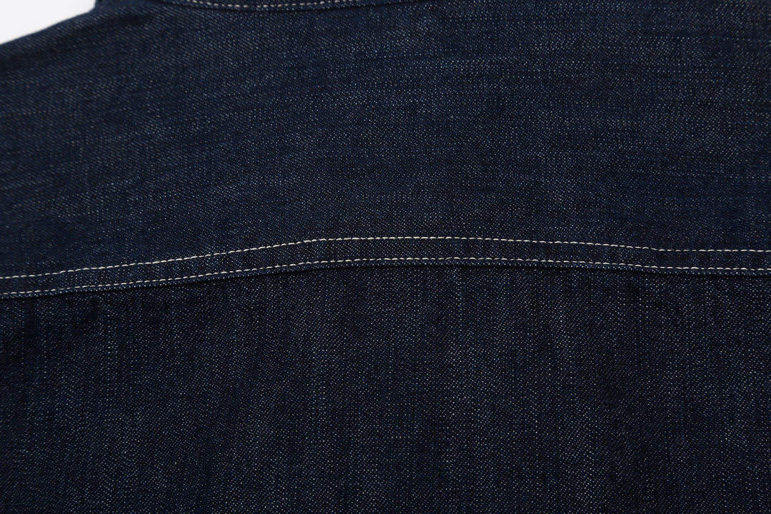 Freewheelers 2623002 Birner 8.5oz Indigo Denim Mechanic Shirt – Back Yoke Stitching