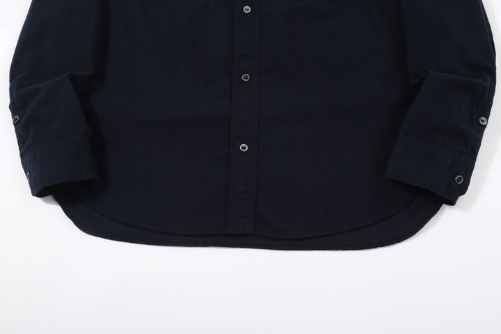 DALEE’S & CO. BF.49 Lightweight Flannel Shirt in Navy – Curved Hem and Cuffs