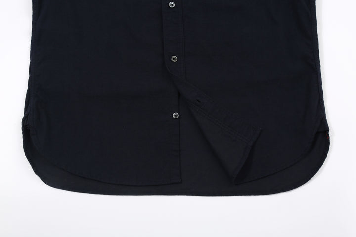 DALEE’S & CO. BF.49 Lightweight Flannel Shirt in Navy – Curved Hem and Inner Placket