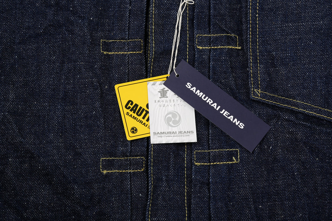 Samurai Jeans S554HX 15.8oz GL3 Samurai Cotton Selvedge Denim Type 1 Jacket - Product Tags