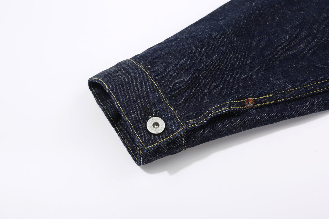 Samurai Jeans S554HX 15.8oz GL3 Samurai Cotton Selvedge Denim Type 1 Jacket - Cuff and Button Detail
