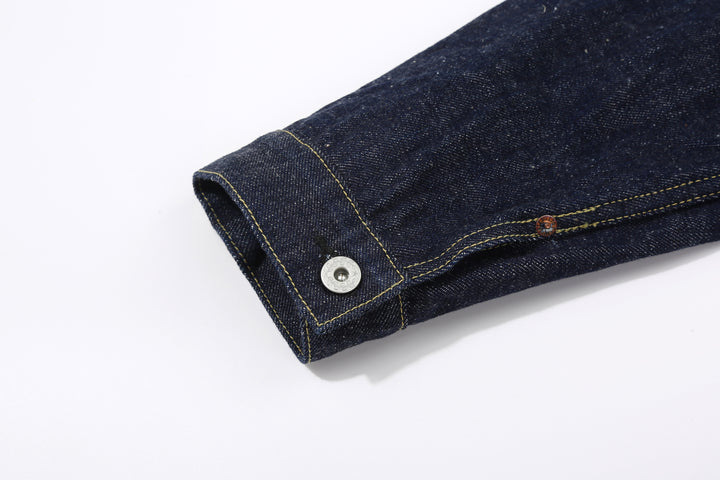 Samurai Jeans S554HX 15.8oz GL3 Samurai Cotton Selvedge Denim Type 1 Jacket - Cuff and Button Detail