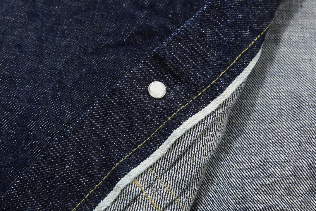 Samurai Jeans S554HX 15.8oz GL3 Samurai Cotton Selvedge Denim Type 1 Jacket - Selvedge Hem Detail