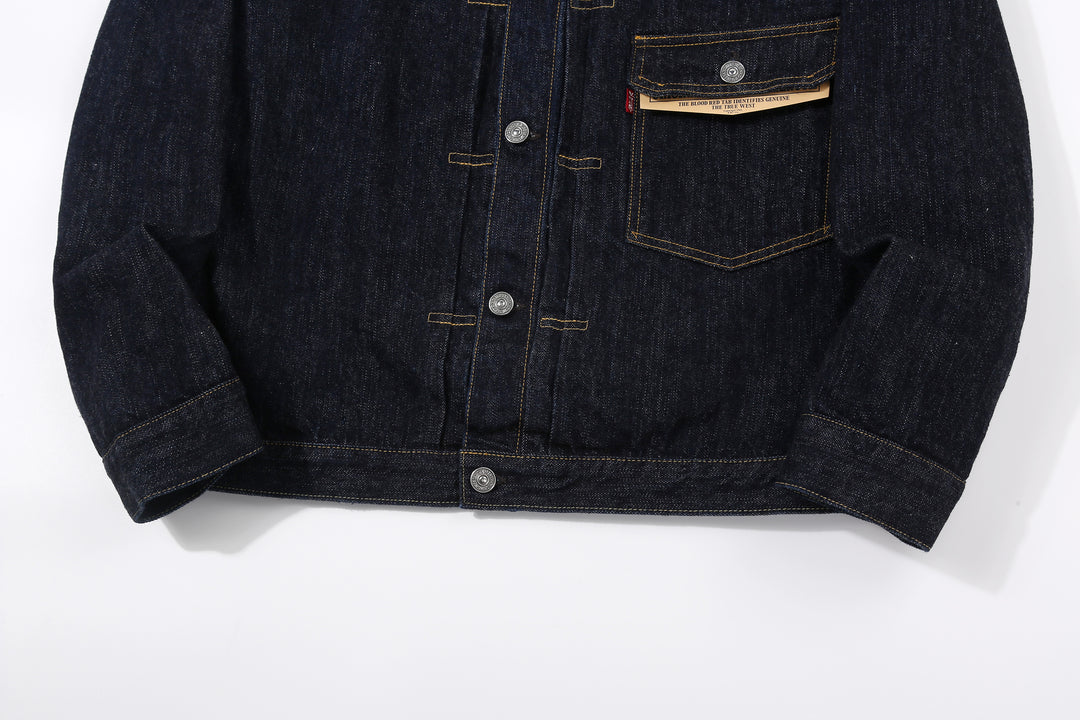 Freewheelers 2621002 Lot 506 XX 1941 Type 1 Denim Jacket – Front Pleats and Hem Detail