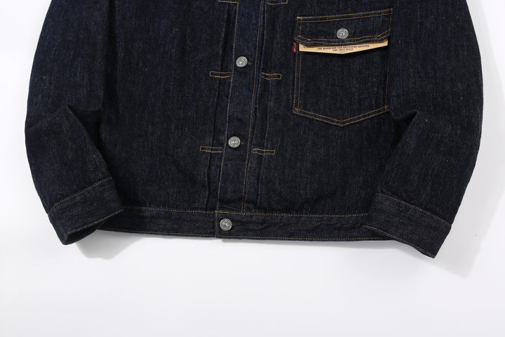 Freewheelers 2621002 Lot 506 XX 1941 Type 1 Denim Jacket – Front Pleats and Hem Detail
