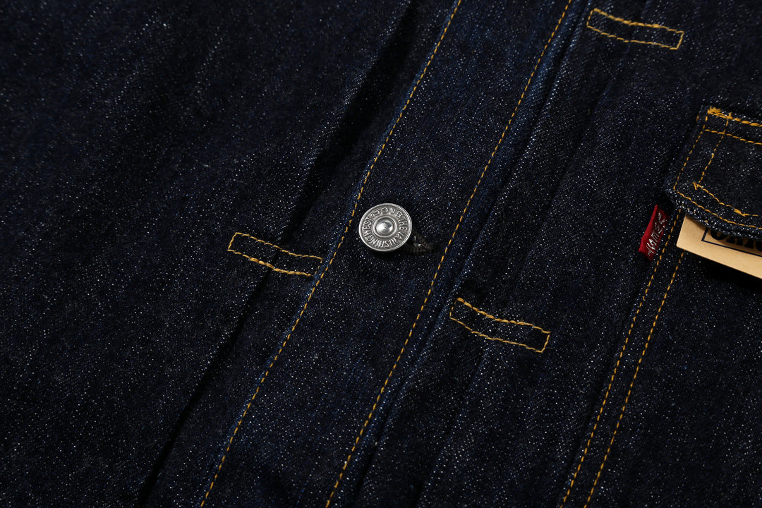 Freewheelers 2621002 Lot 506 XX 1941 Type 1 Denim Jacket – Unpainted Iron Button Detail