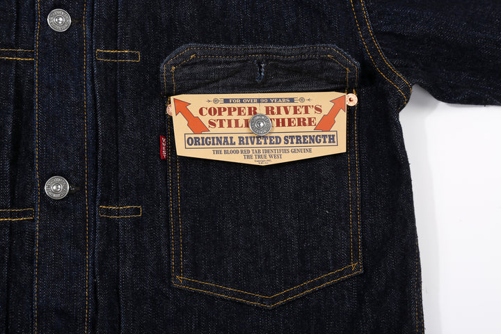 Freewheelers 2621002 Lot 506 XX 1941 Type 1 Denim Jacket – Chest Pocket and Flasher Detail