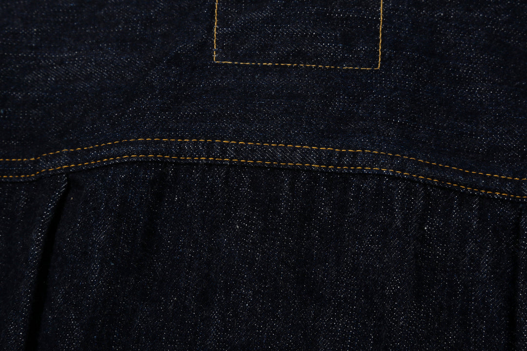 Freewheelers 2621002 Lot 506 XX 1941 Type 1 Denim Jacket – Mustard-Orange Stitching Detail