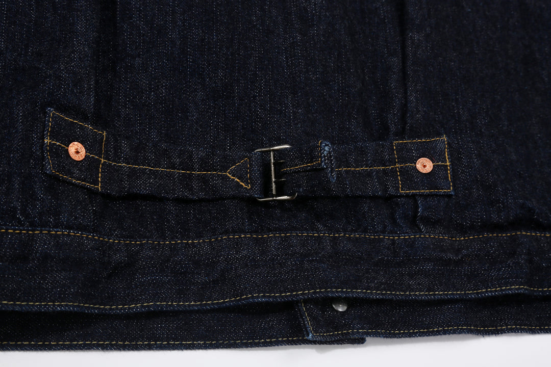 Freewheelers 2621002 Lot 506 XX 1941 Type 1 Denim Jacket – Two-Prong Cinch-Back Buckle