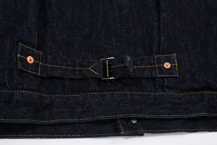 Freewheelers 2621002 Lot 506 XX 1941 Type 1 Denim Jacket – Two-Prong Cinch-Back Buckle