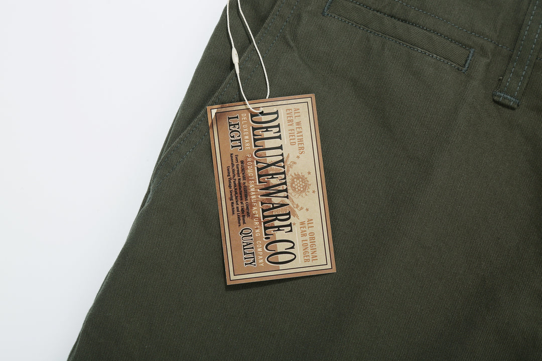 Deluxeware 946A MIL-SPEC ’46 Chino Trousers in Army Green – Deluxeware Product Tag Detail